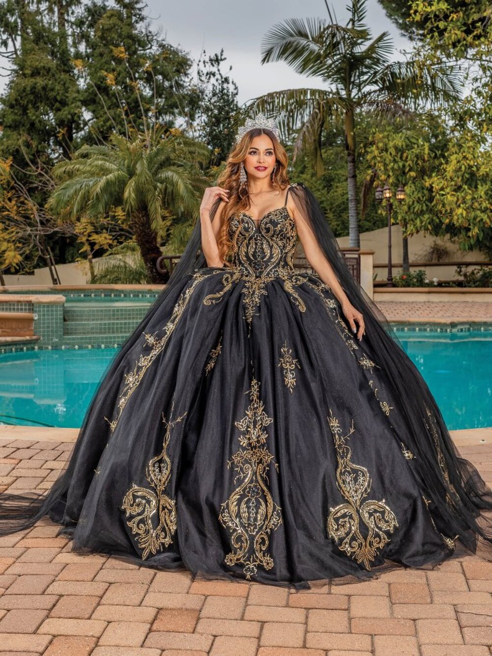 NEW BLACK Evening Gown Floor Length Formal Elegant Stunning 1866